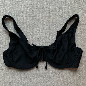 Ellos Black Underwire Bikini Top Size 12